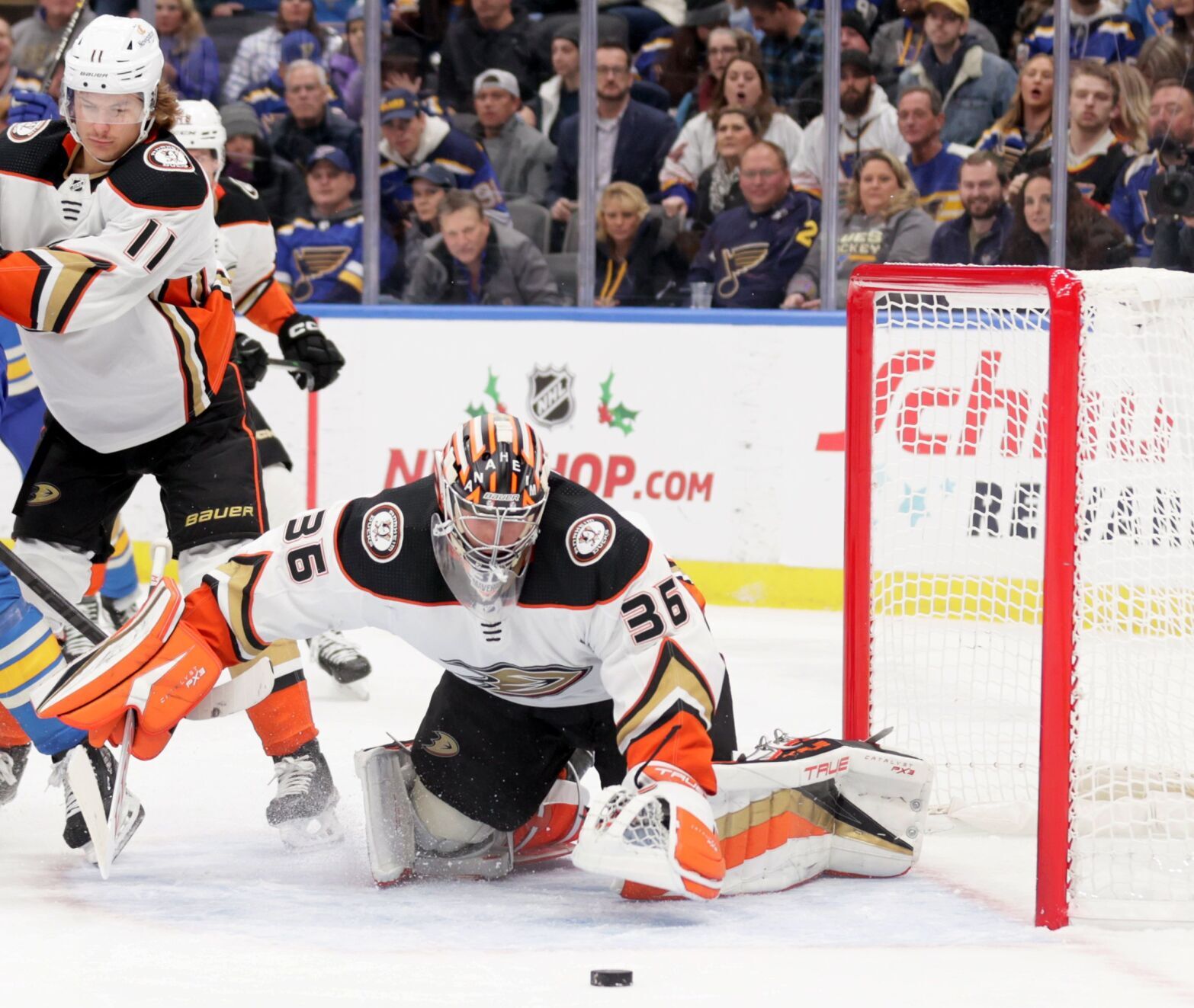 Blues 6, Ducks 2